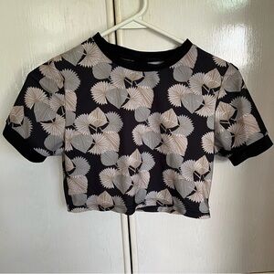 Of one sea crop rashguard palm print size M